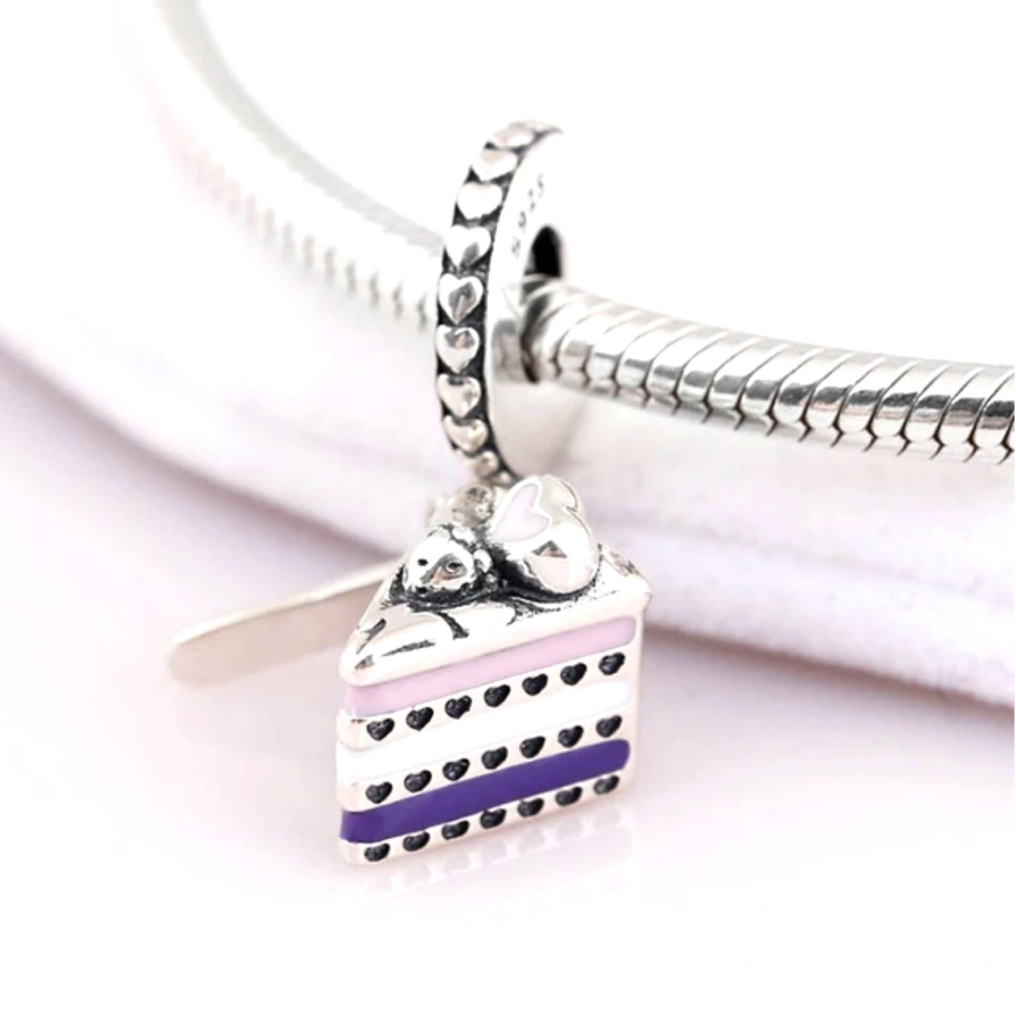 Birthday Cake Slice Dangle Charm