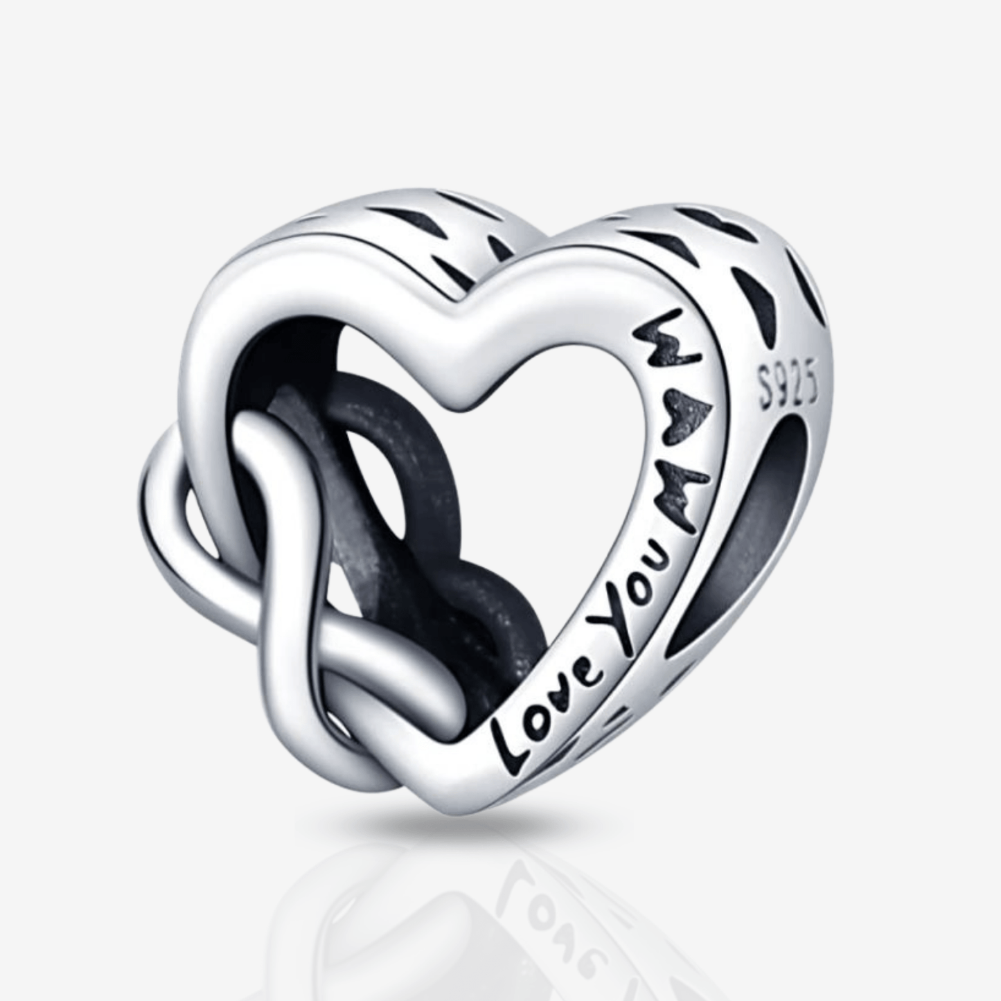 Love You Mum Heart Charm.