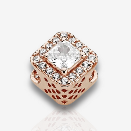 Rose Gold Layered Sparkling Square