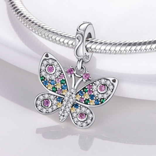Sparkling Butterfly Dangle Charm