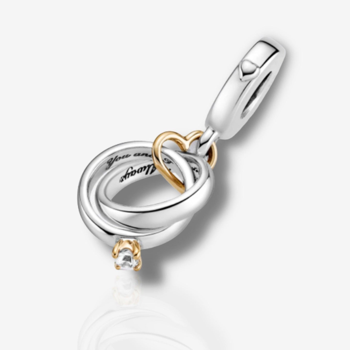 Wedding Rings Dangle Charm