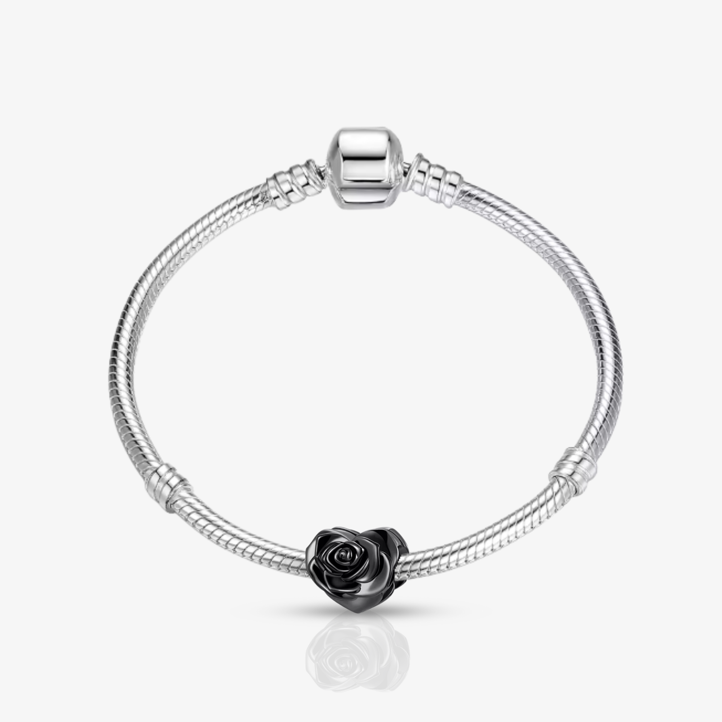 Gothic Black Rose Charm