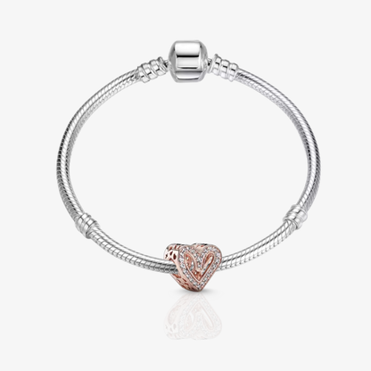 Love Heart Sparkling Outline Charm
