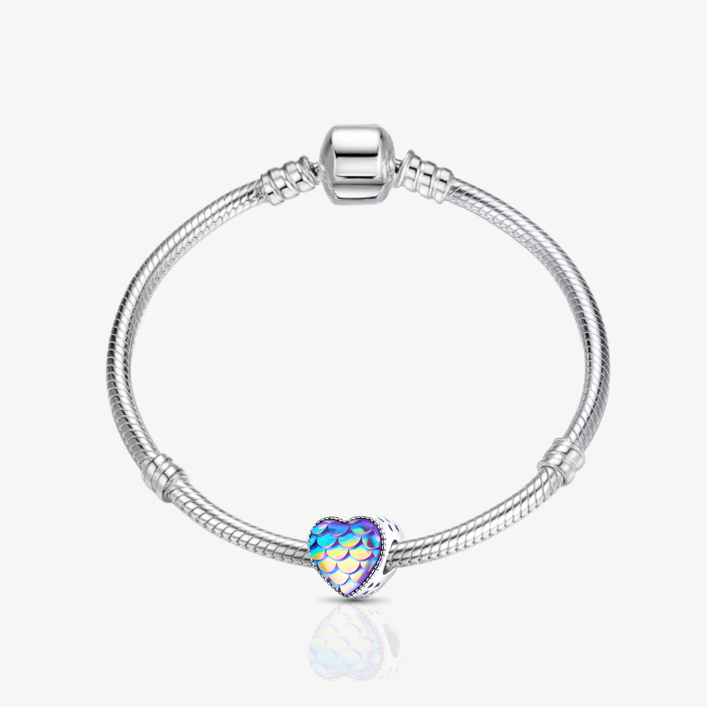 Mermaid Scale Love Heart Charm