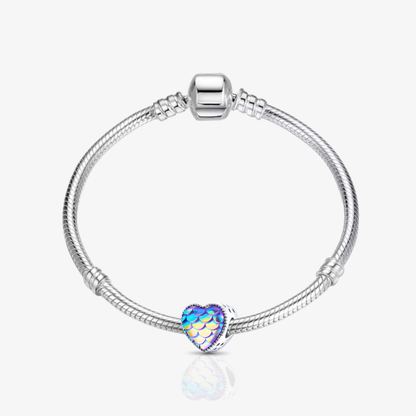 Mermaid Scale Love Heart Charm