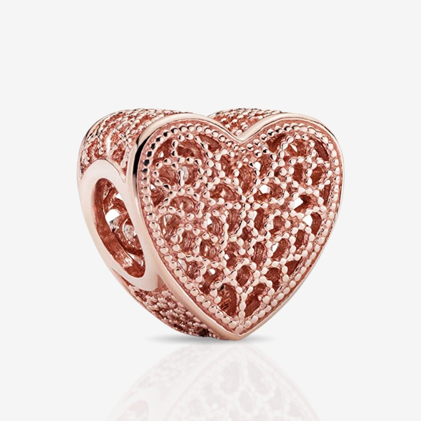 Beaded Filigree Heart Charm