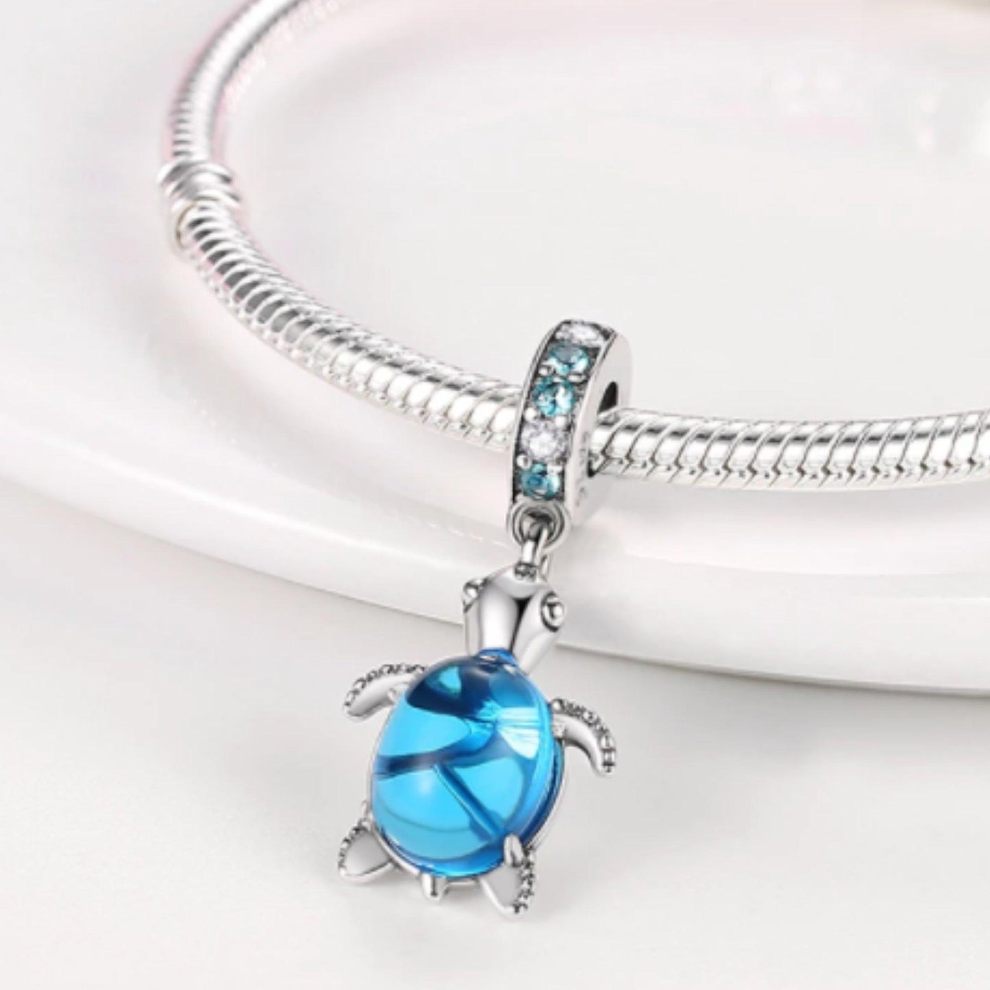Blue Turtle Dangle Charm