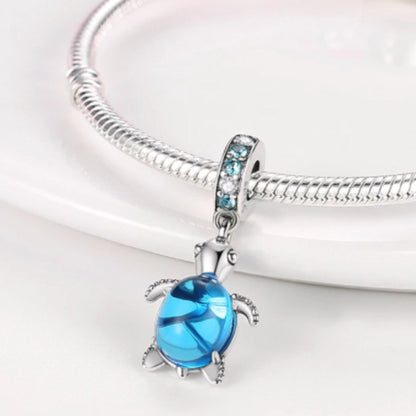 Blue Turtle Dangle Charm
