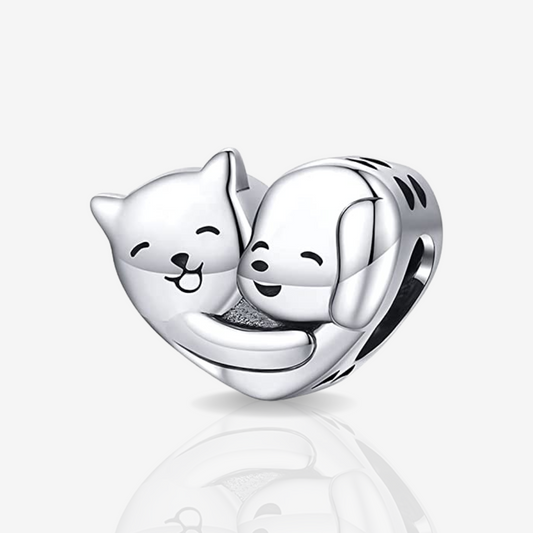 Cat & Dog Hugging Charm