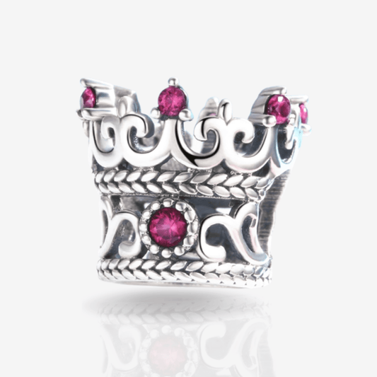 Crown Charm with Purple Jewels.