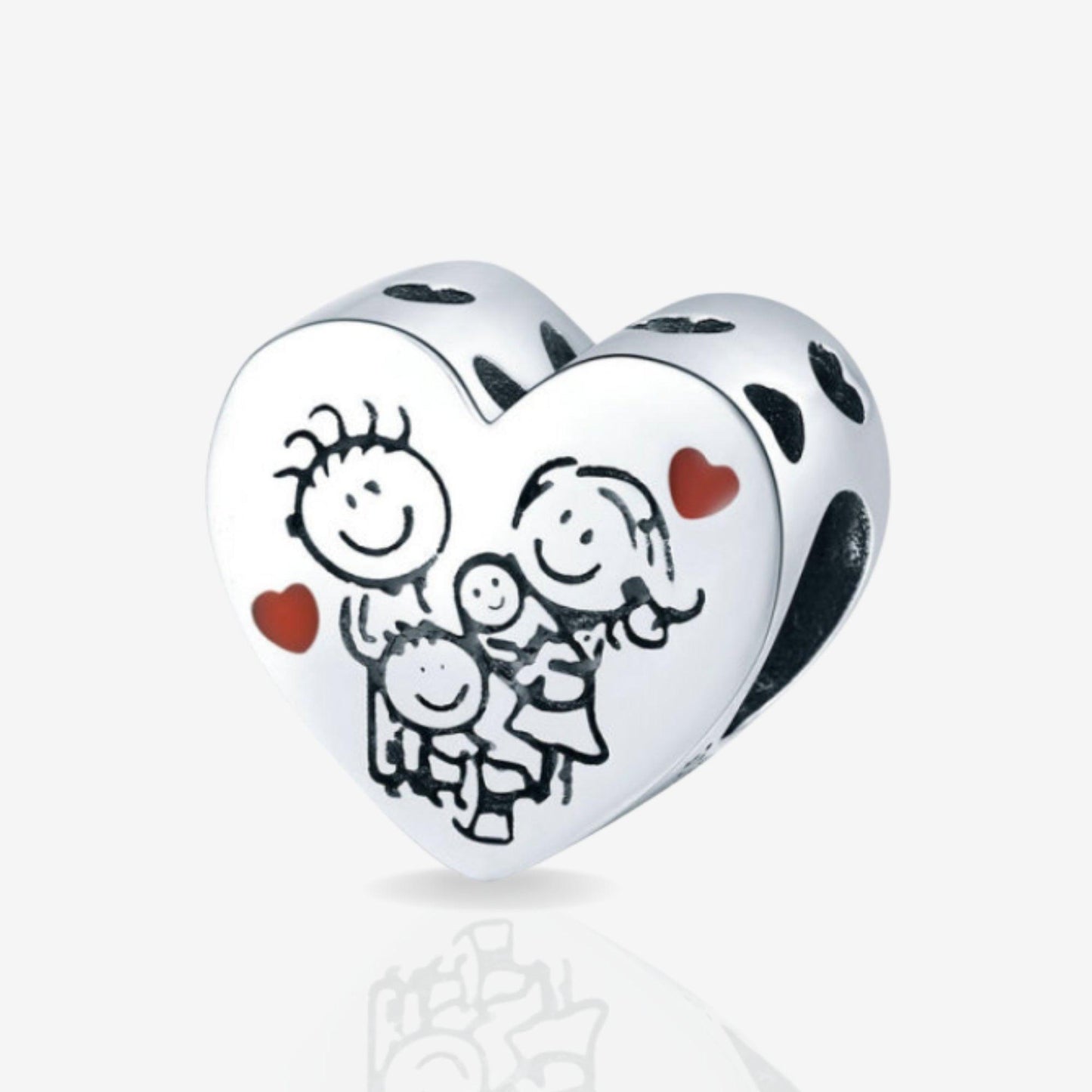 Family Portrait Heart Charm