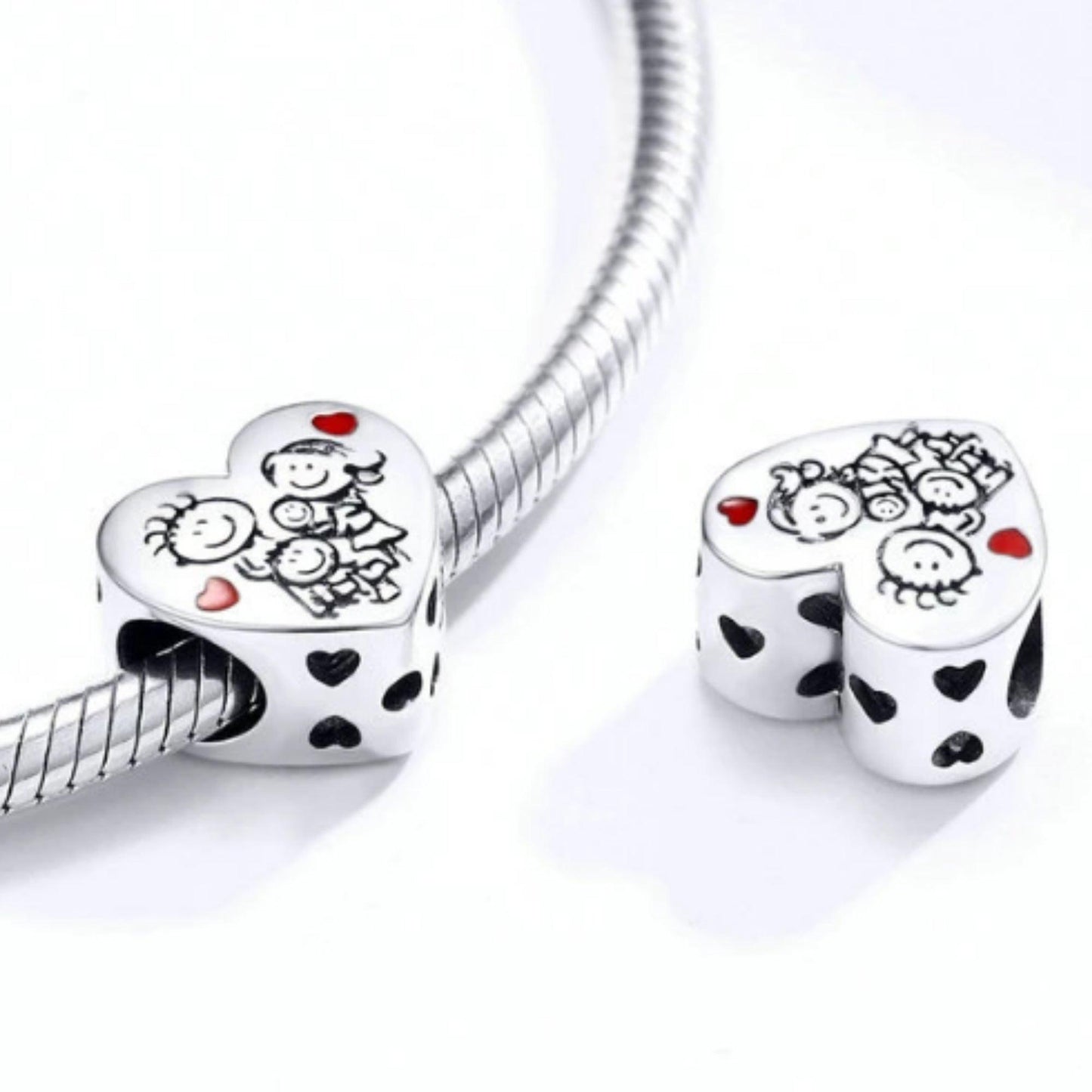 Family Portrait Heart Charm