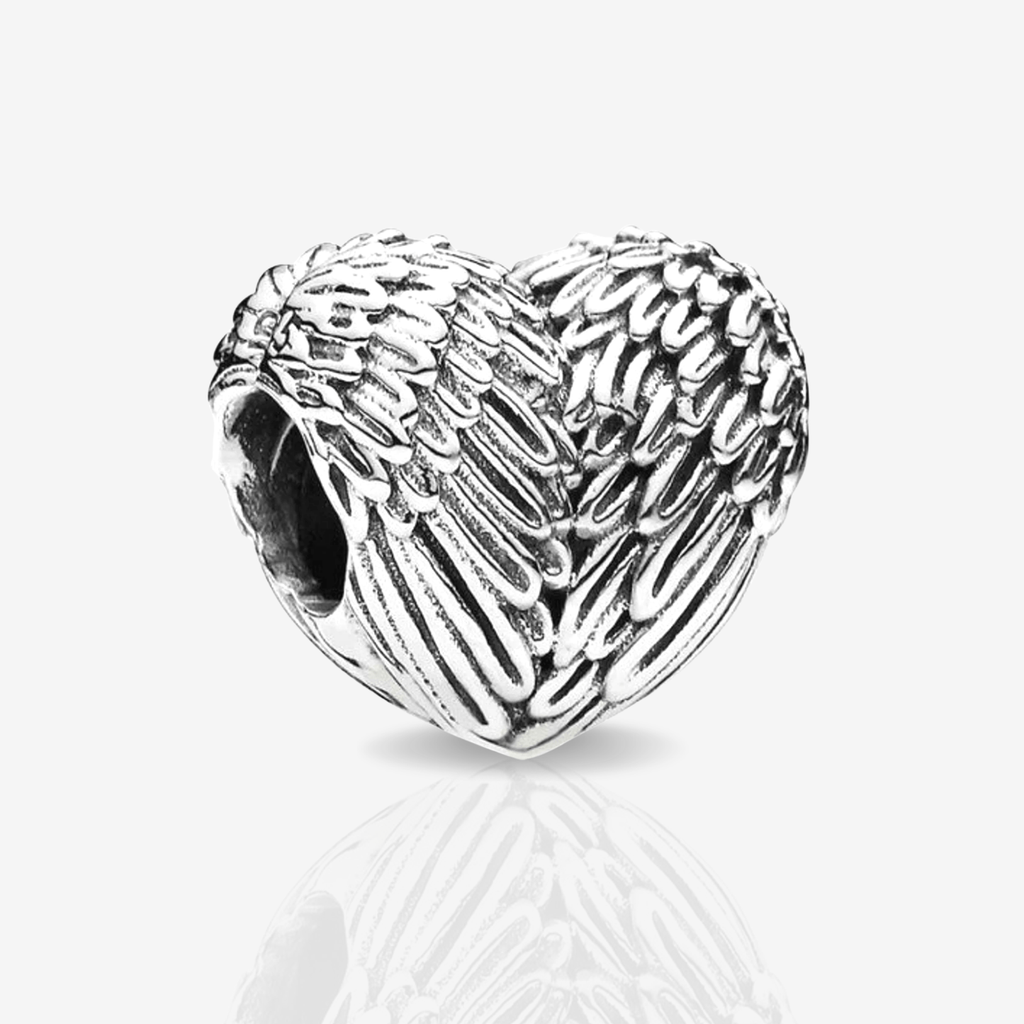 Feather Heart Charm.