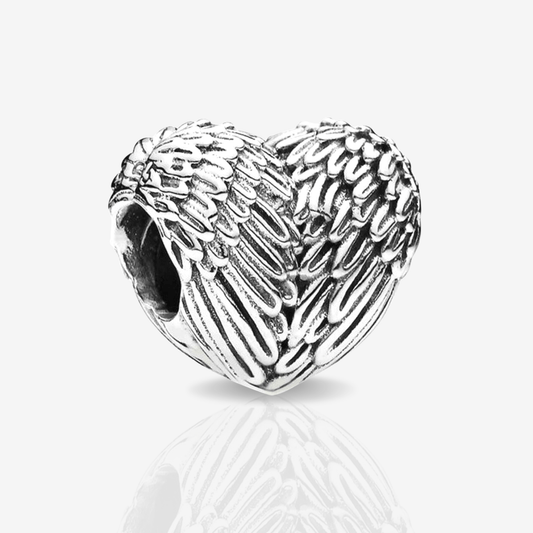 Feather Heart Charm.