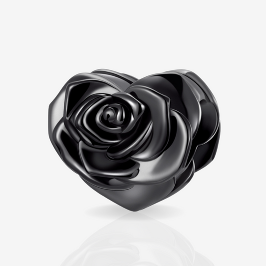Gothic Black Rose Charm