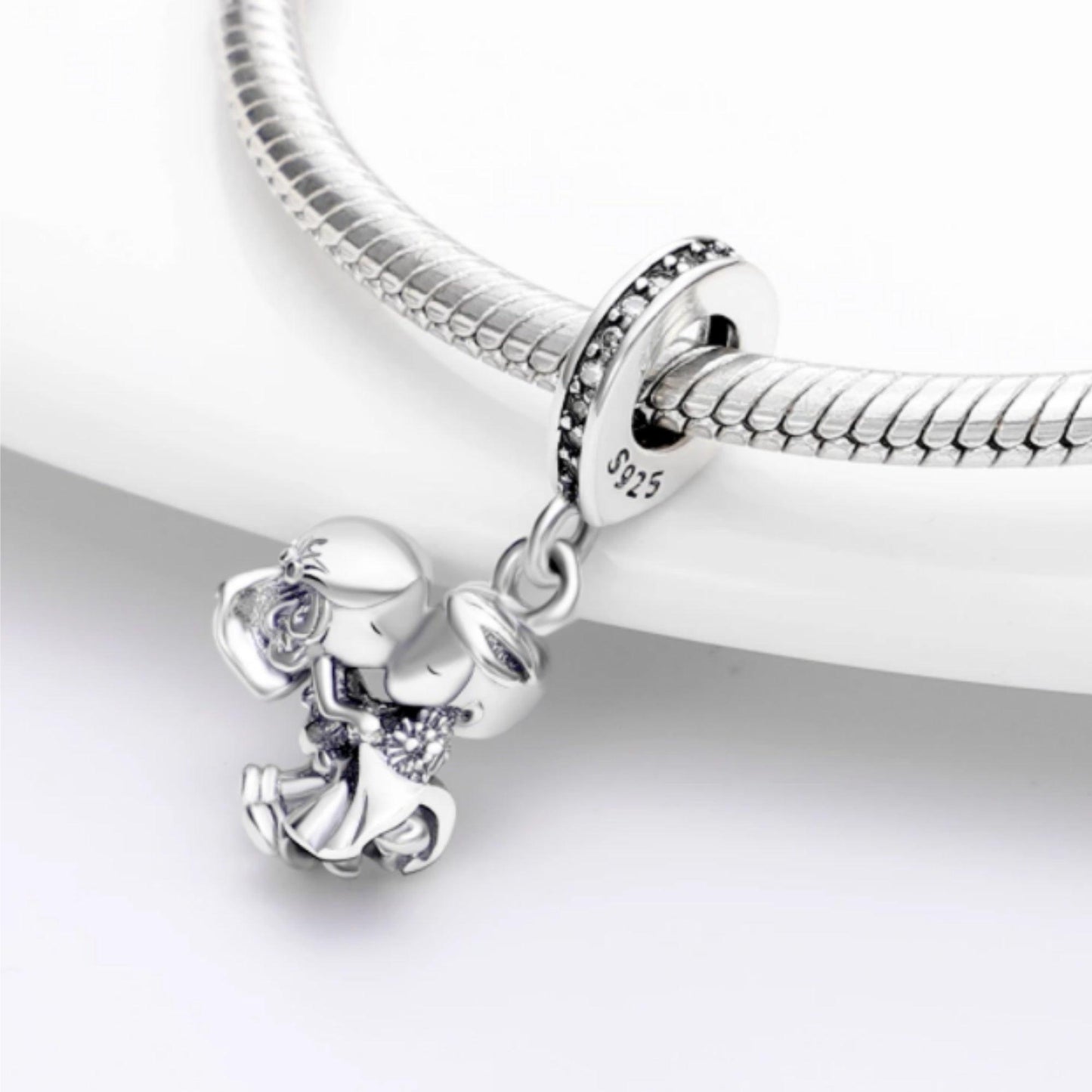 Married Kissing Couple Dangle Charm