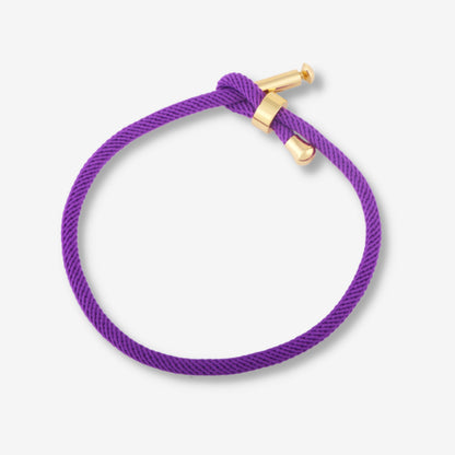 Adjustable Braided Charm Bracelet 19cm