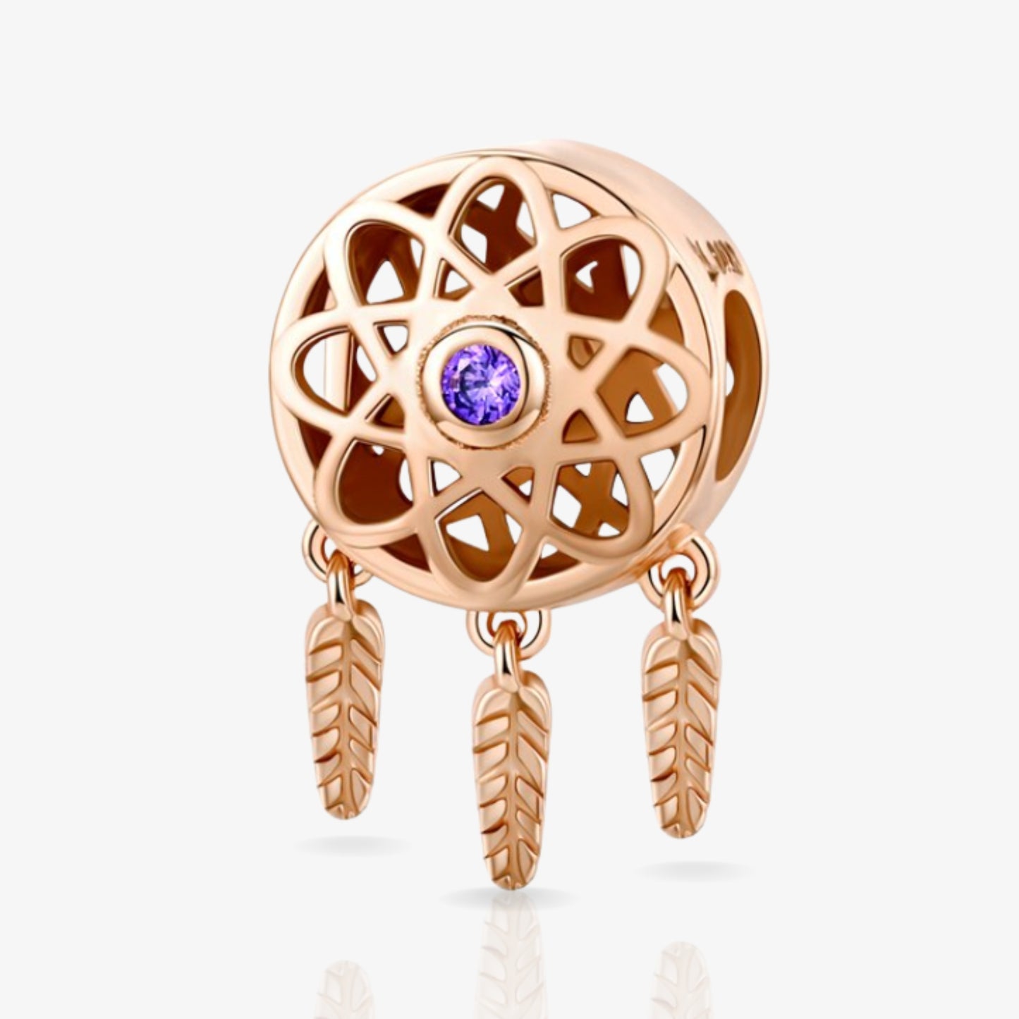 Rose Gold Dreamcatcher Charm