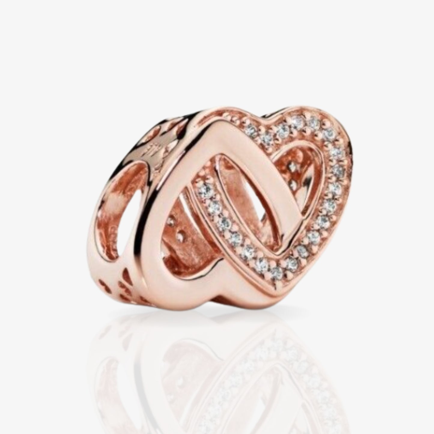 Rose Gold Interlinked Heart Charm