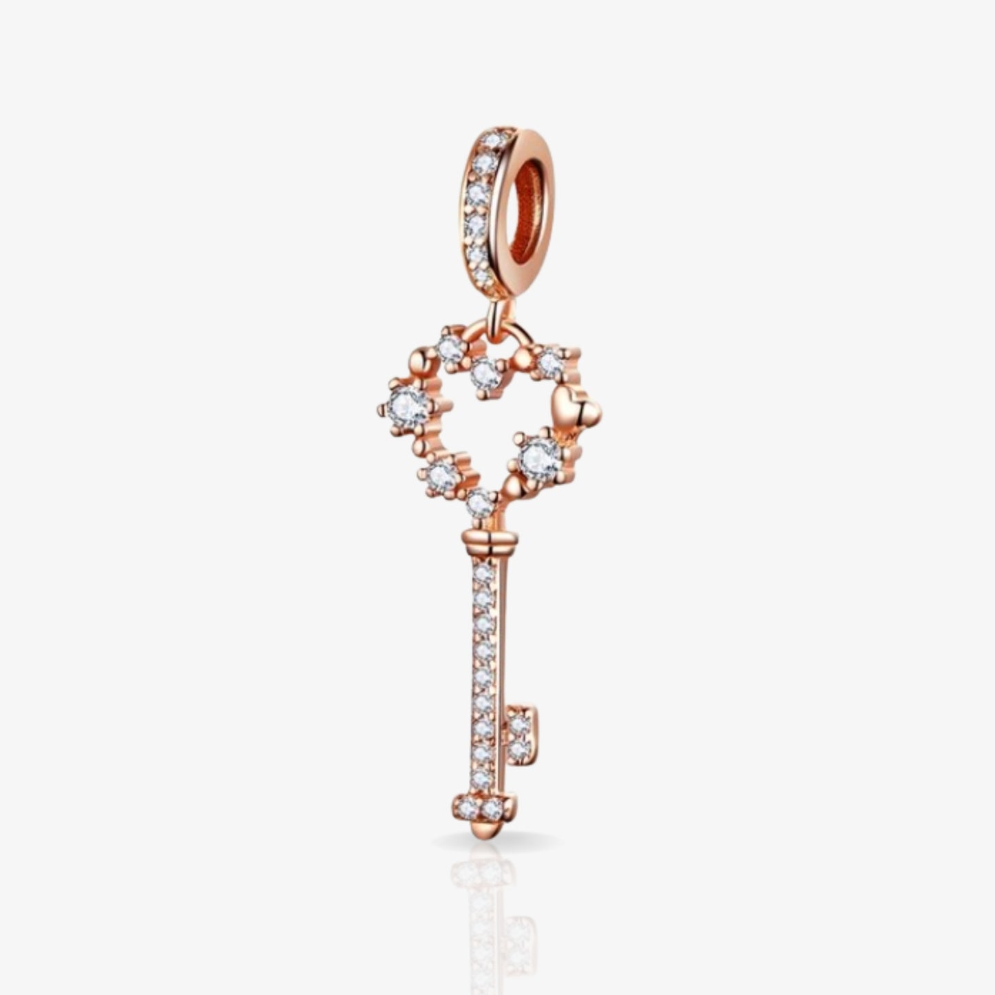 Rose Gold Key to Your Heart Charm