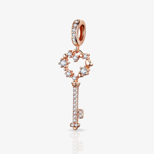 Rose Gold Key to Your Heart Charm