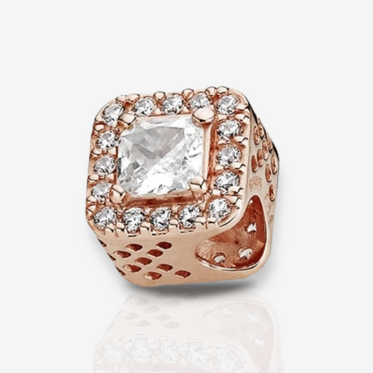 Rose Gold Layered Sparkling Square