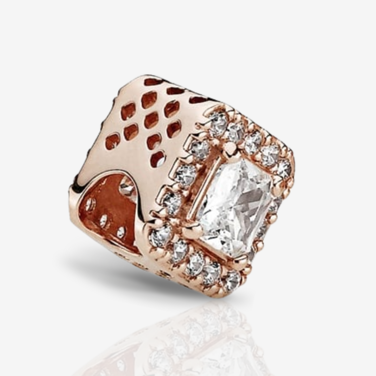 Rose Gold Layered Sparkling Square