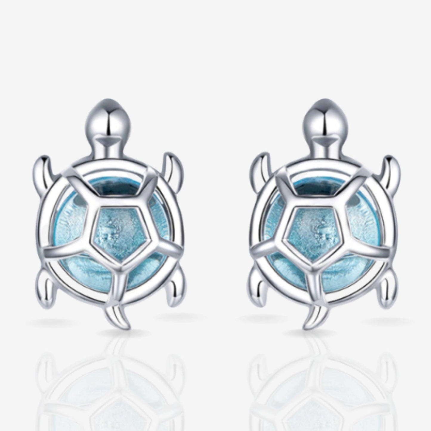 Sea Turtle Sterling Silver Stud Earrings