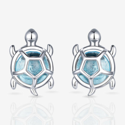 Sea Turtle Sterling Silver Stud Earrings