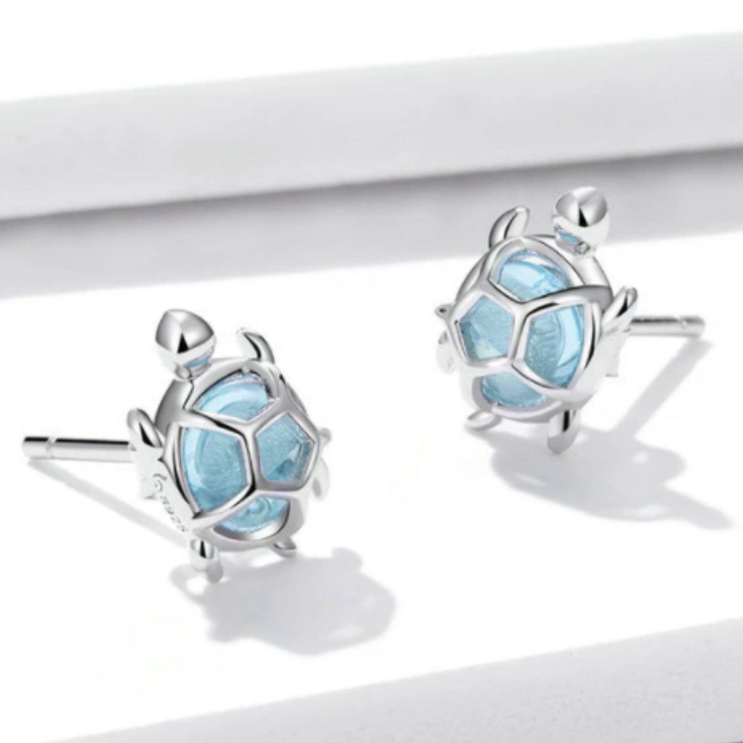 Sea Turtle Sterling Silver Stud Earrings