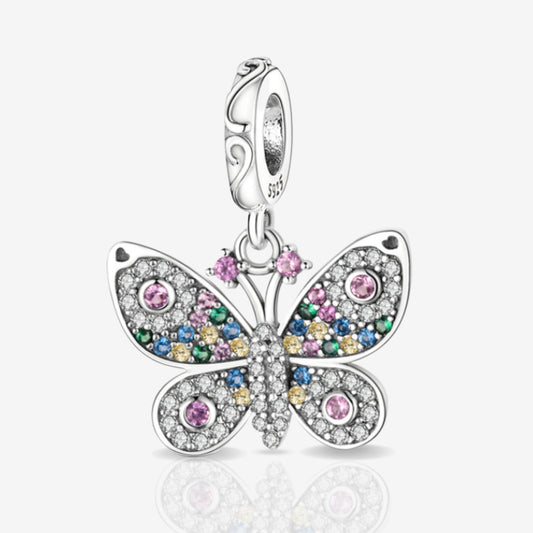 Sparkling Butterfly Dangle Charm