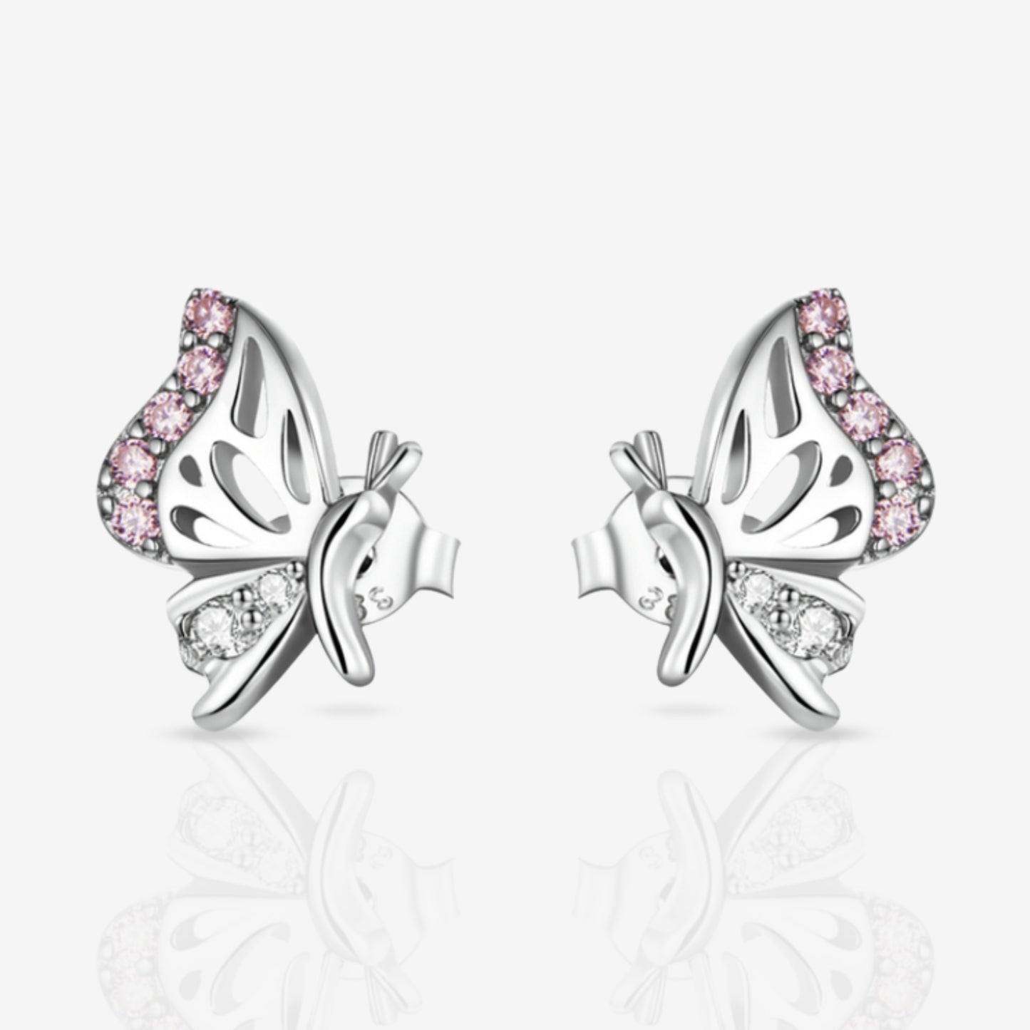 Sterling Silver Butterfly Stud Earrings