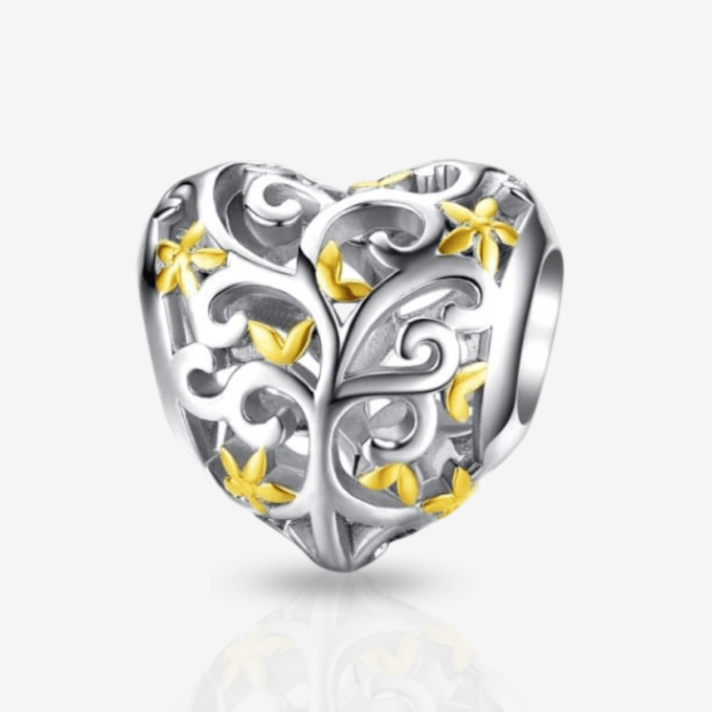 Tree of Love Heart Shaped Charm.