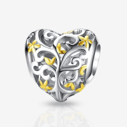 Tree of Love Heart Shaped Charm.