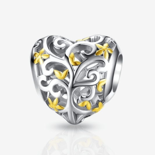 Tree of Love Heart Shaped Charm.