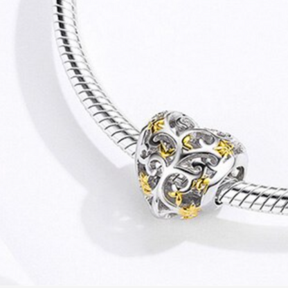 Tree of Love Heart Shaped Charm.