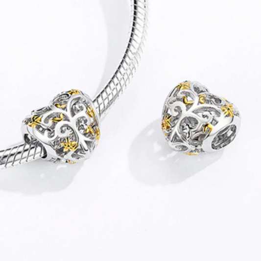 Tree of Love Heart Shaped Charm.
